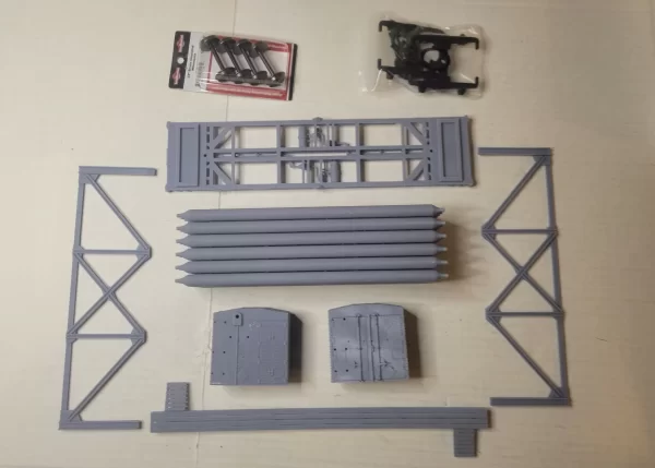 Built O Scale United States Navy Helium Car Big Parts (Small Parts not shown)